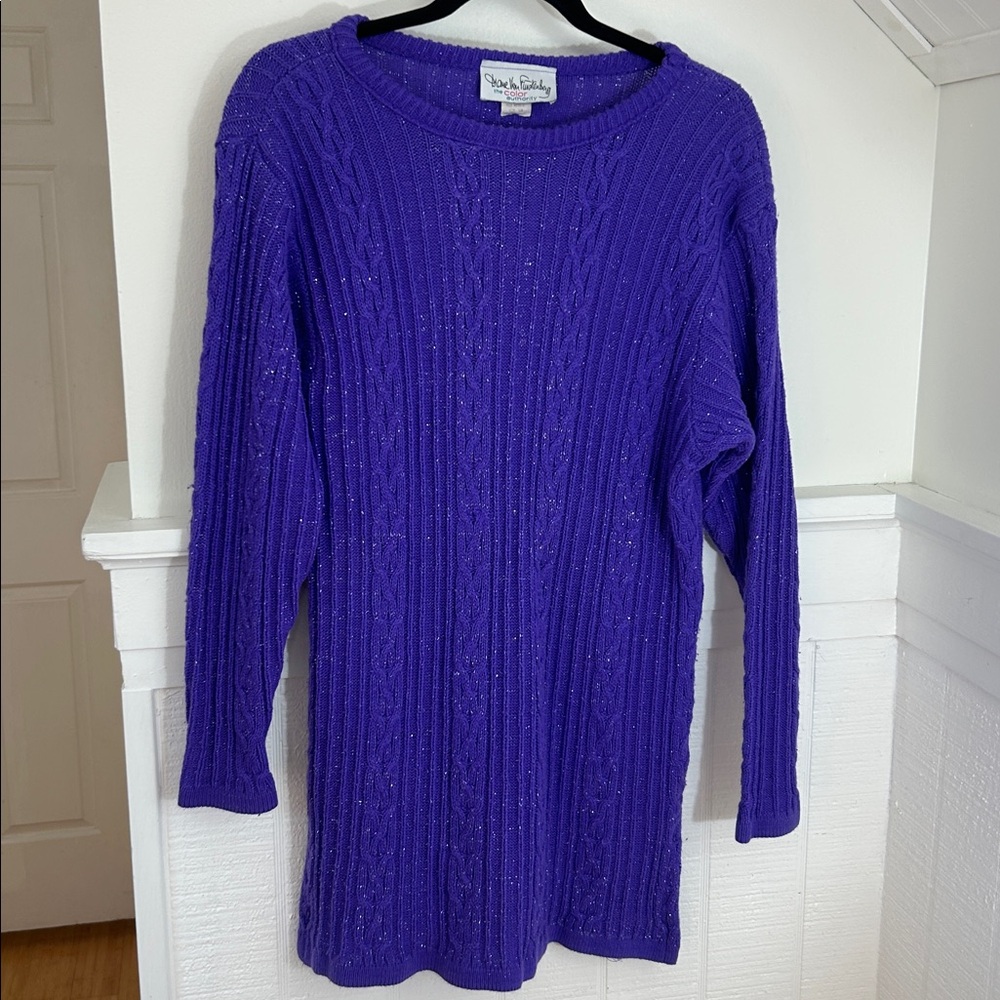 Diane Von Furstenberg Vintage Color Authority Purple
Sparkle Sweater small/med - Picture 2 of 7